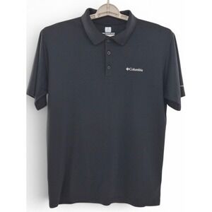 Columbia Omni-Freeze Zero Men's M Black Cooling Polo‎ Shirt Travel Golf Casual